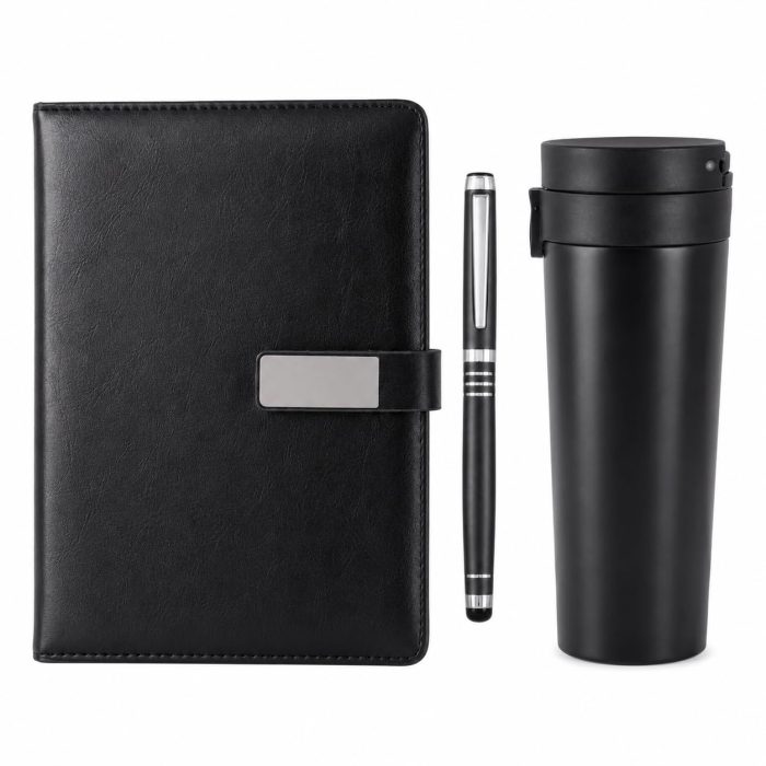 GLIQO Corporate Gift Set Notebook Pen Tumbler 3-Piece Office Stationery